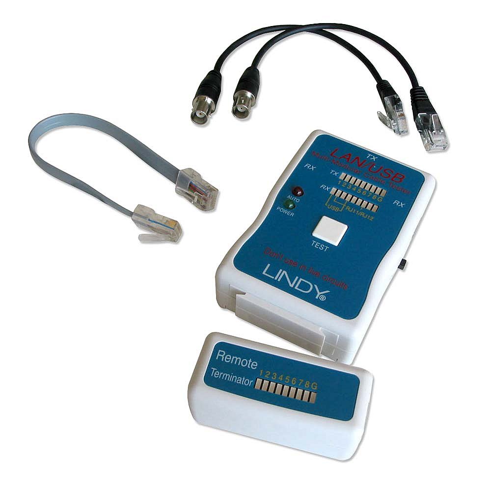 Testador de cabo LAN e USB